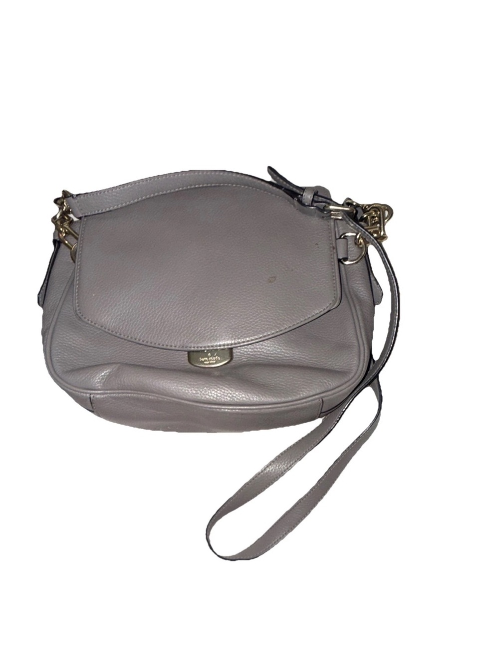 kate spade Gray Pebbled Leather Crossbody Bag